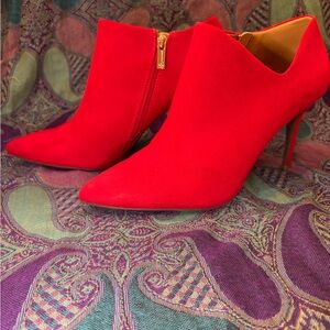 Jessica Simpson Vibrant Red Heeled Boots